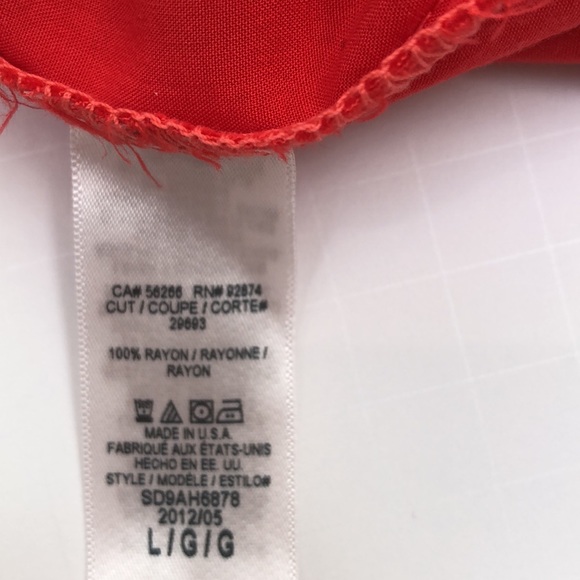 Splendid dress - two front pockets with tie belt - tomato red - L - Picture 8 of 8